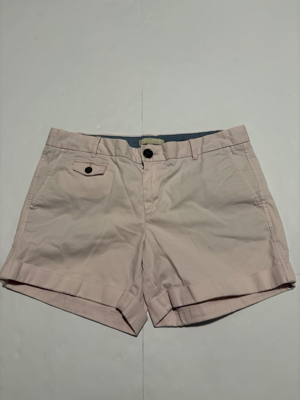 Banana Republic City Chino Shorts Women’s 10 Pink Cuffed Mid Rise Casual